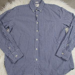 J. Crew Blue Tailored Fit Washed Casual Button Dow